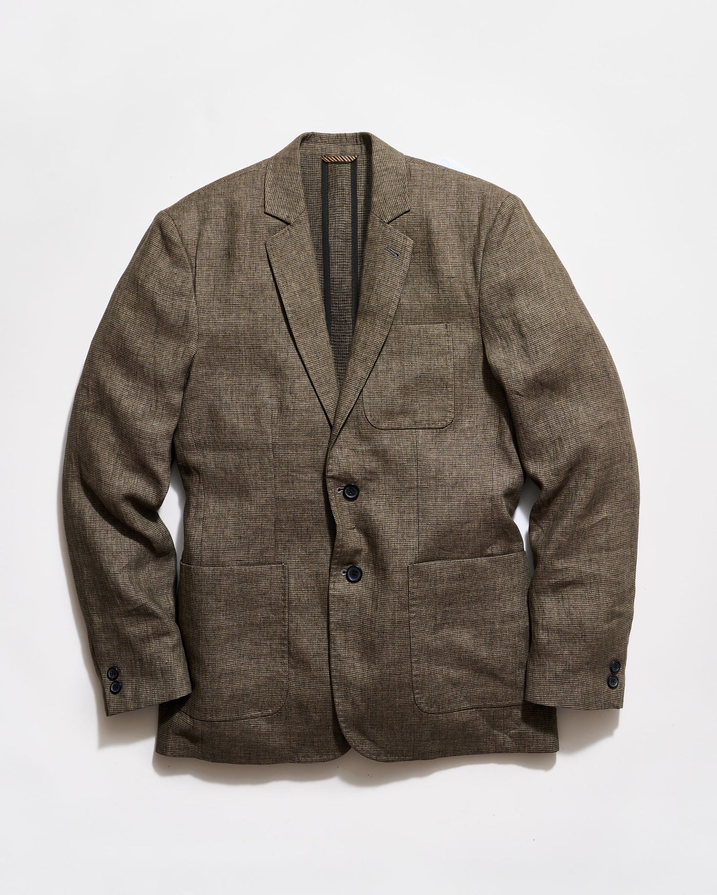 Micro Houndstooth Linen Archie Jacket