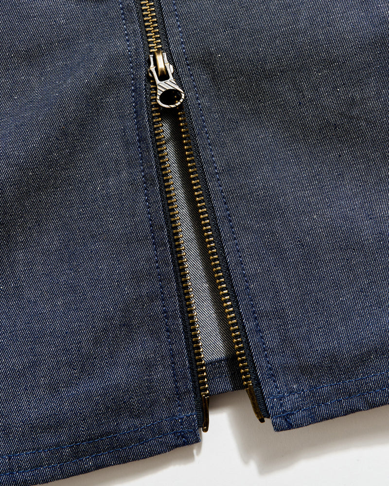 Waxed Denim Harrington Jacket
