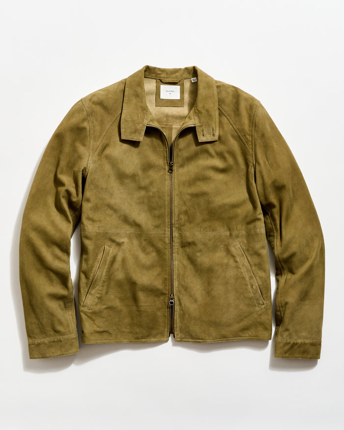 Green jacket on a white background