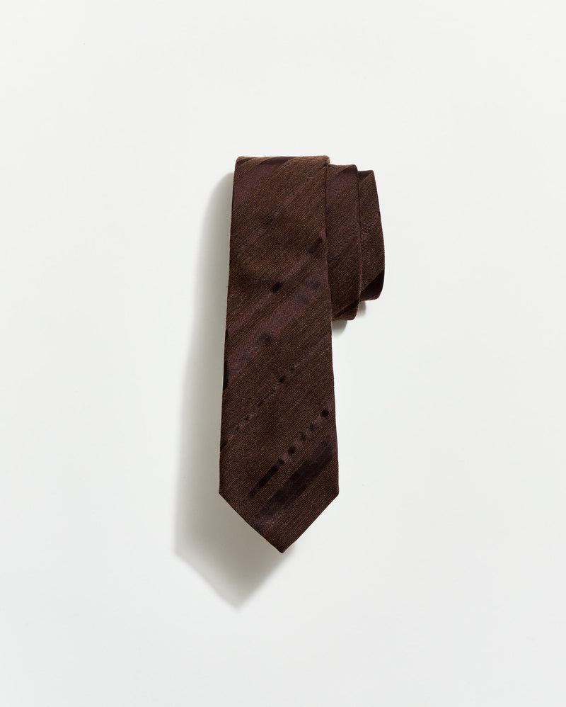 Tonal Verigated Striped Tie