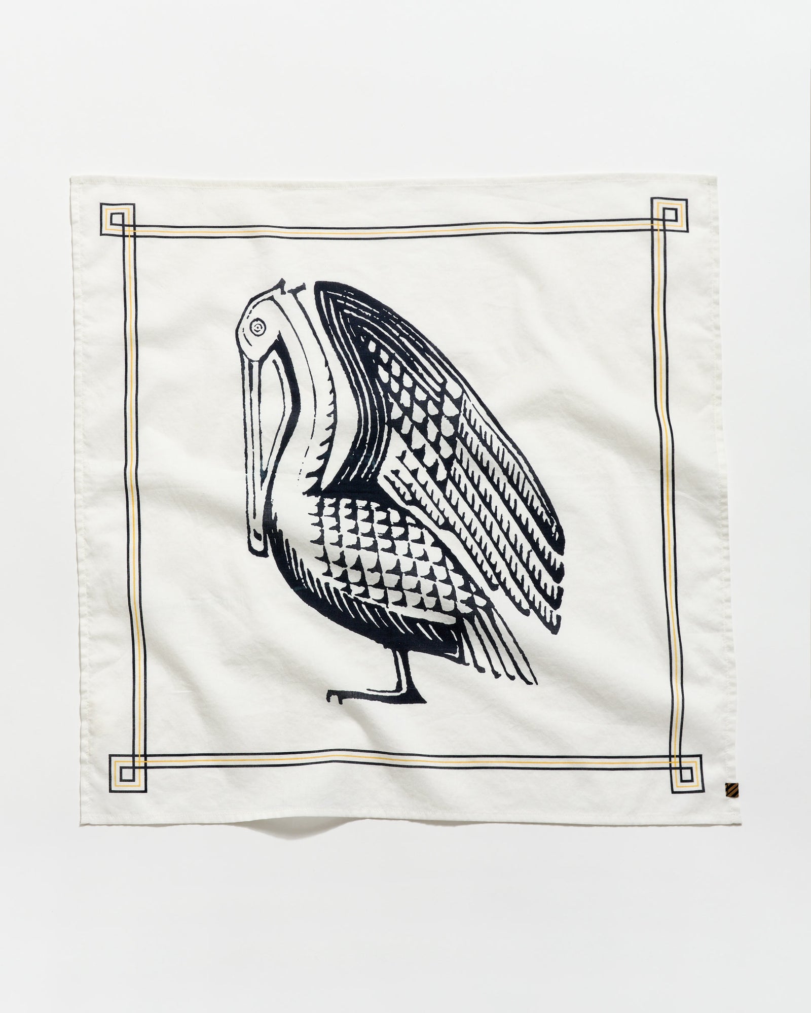 Black and white illustration of a bird on a white background
